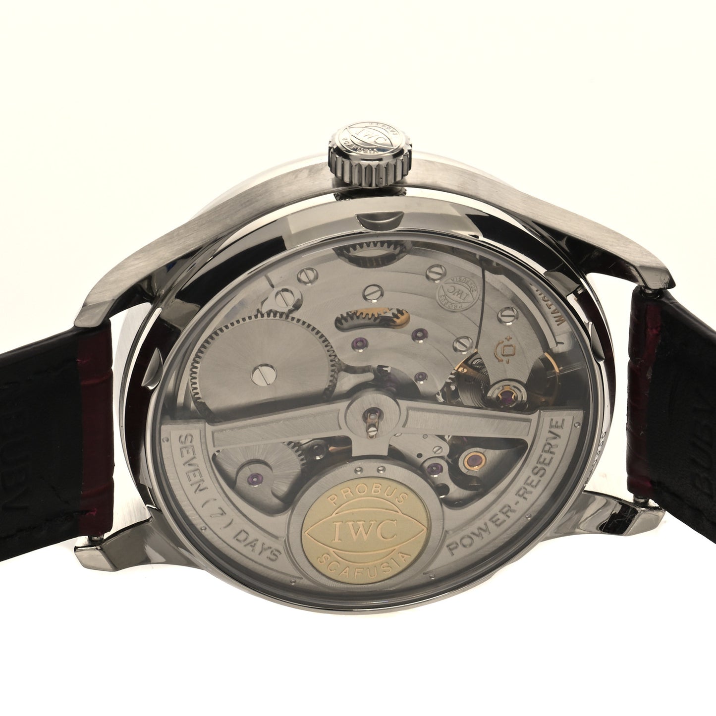 Stainless Steel Alligator 42mm Portugieser 7 Days Automatic Watch Blue IW500703