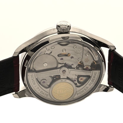 IWC Stainless Steel Alligator 42mm Portugieser 7 Days Automatic Watch Blue IW500703 4 of 4
