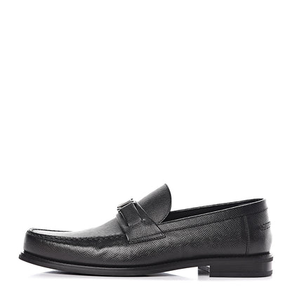 Louis Vuitton Calfskin Mens Montaigne Loafers 9.5 Black 1 of 8
