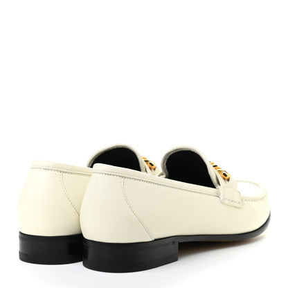 Gucci Calfskin Womens Chain Loafers 39 White 4 of 7