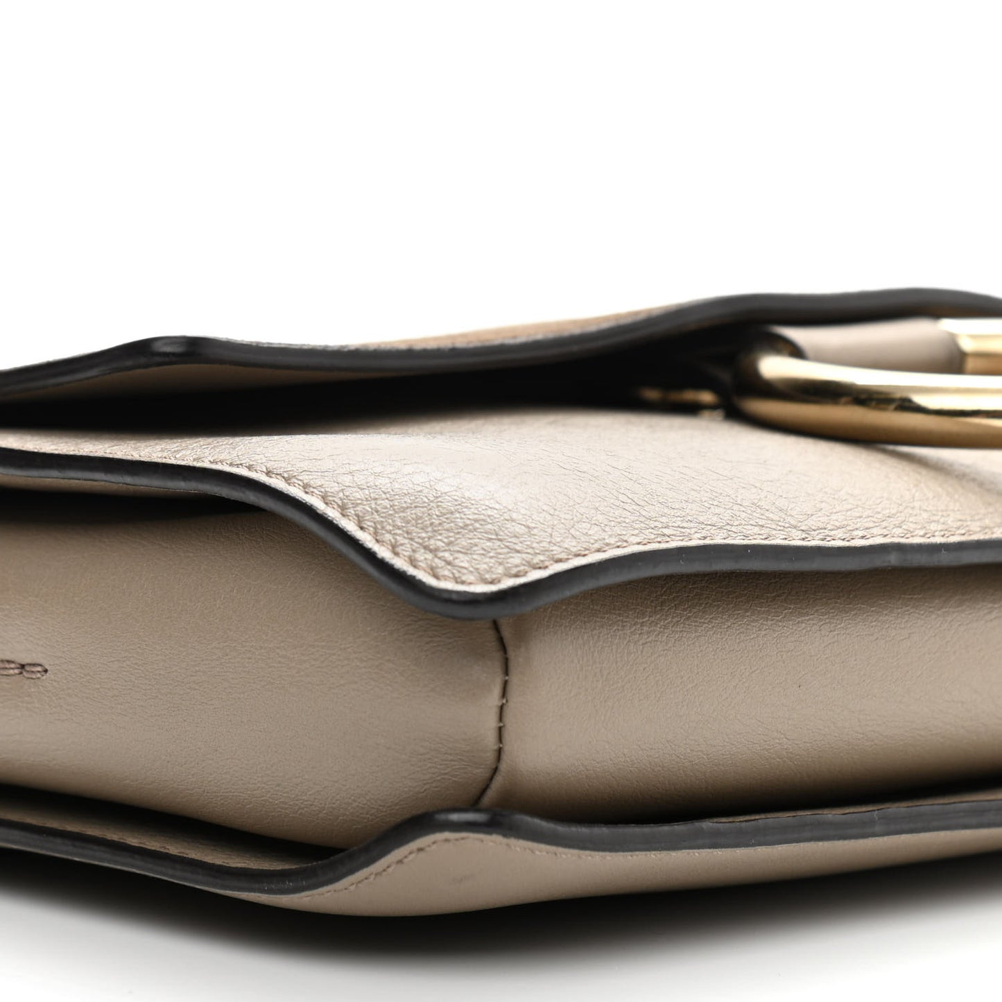 Suede Calfskin Small Faye Shoulder Bag Motty Grey