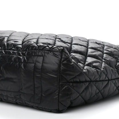 Chanel Nylon Quilted Coco Cocoon Hobo Black 10 of 12