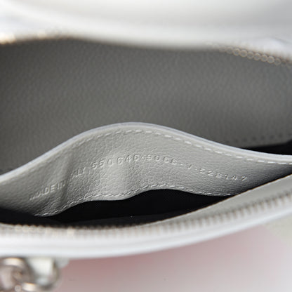 Balenciaga Grained Calfskin Logo XXS Ville Top Handle Bag White Fluo Pink 6 of 8
