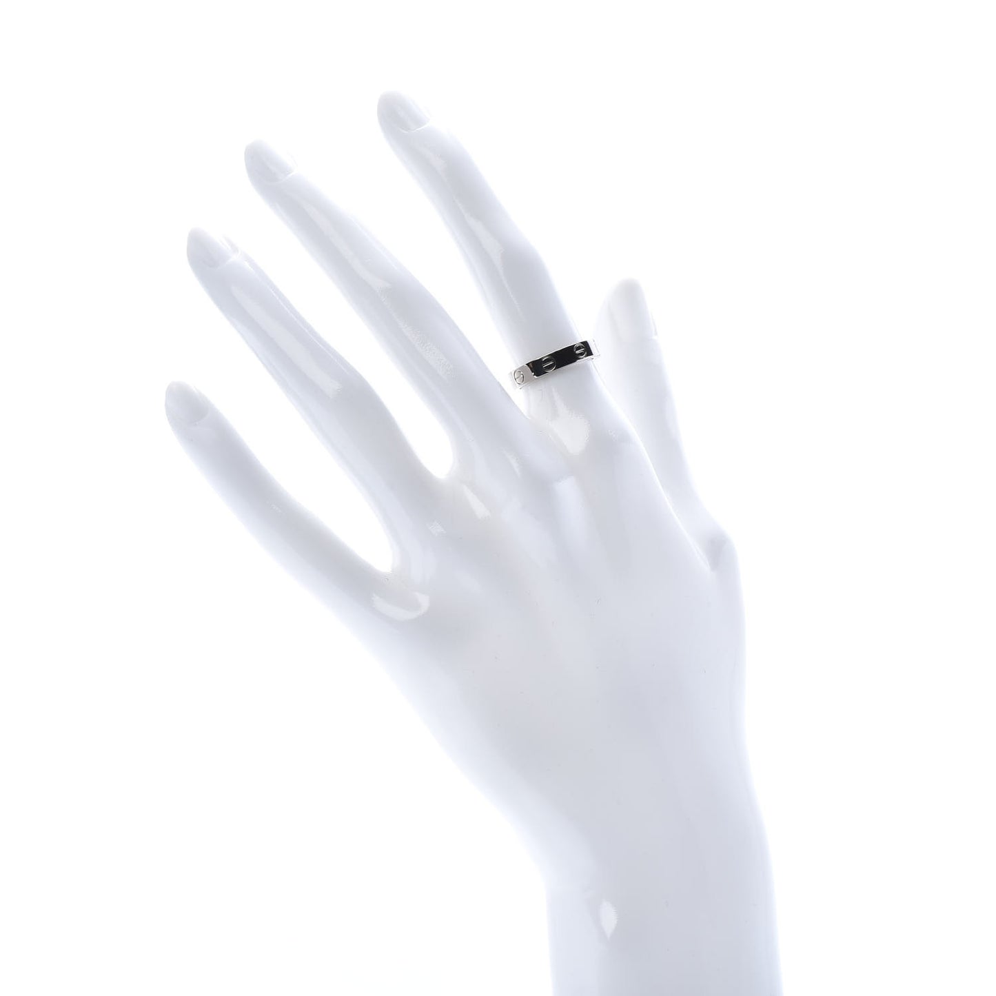 18K White Gold 3.5mm LOVE Wedding Band Ring 49 5