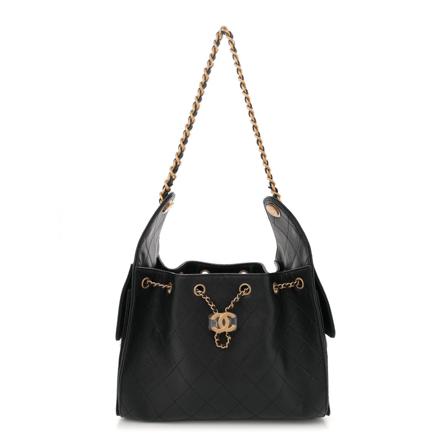 Caviar Quilted Small Chanel 25 Handbag Black