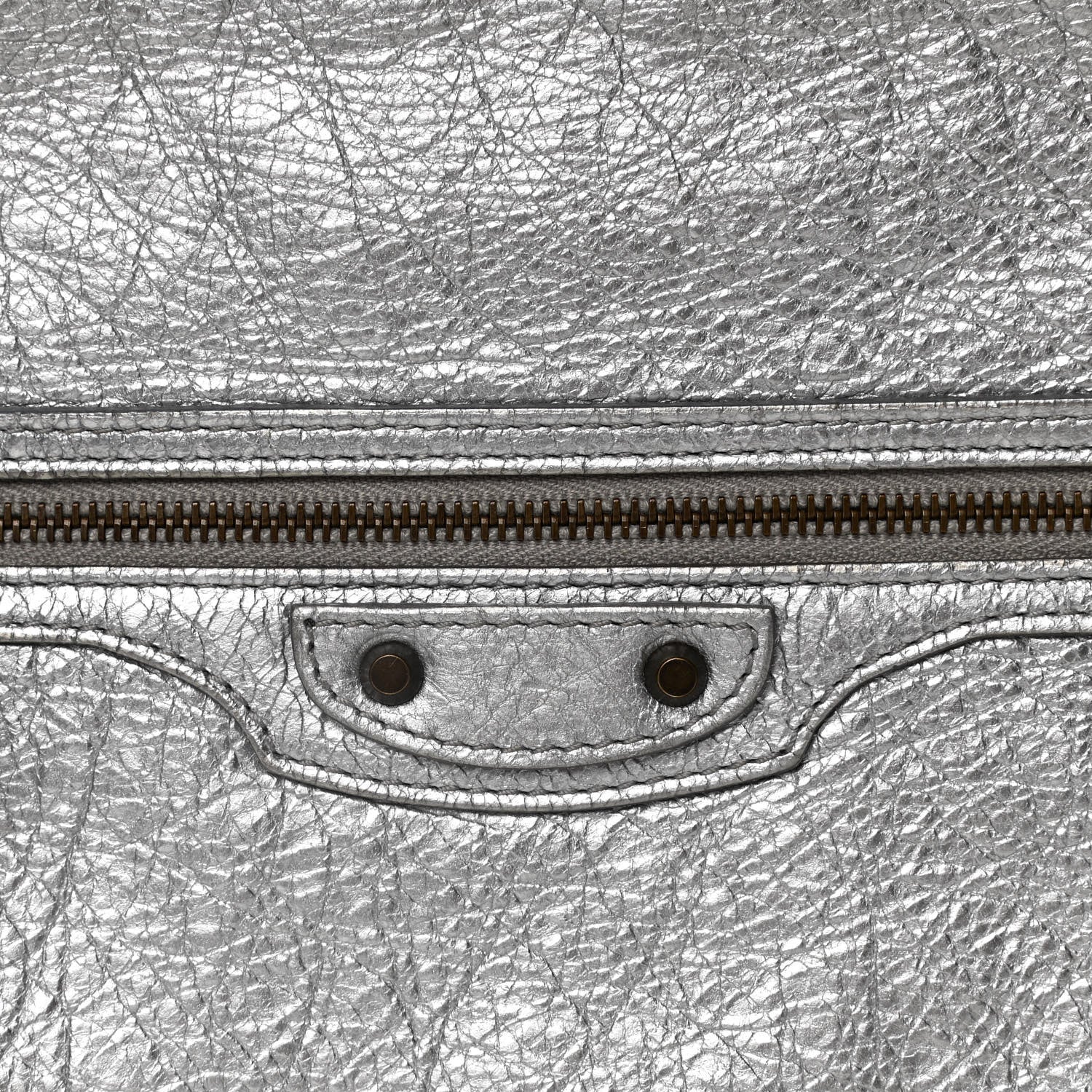 Balenciaga Agneau Classic Hardware Small Pouch Gris Aluminum 8 of 10