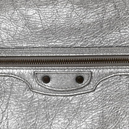 Balenciaga Agneau Classic Hardware Small Pouch Gris Aluminum 8 of 10