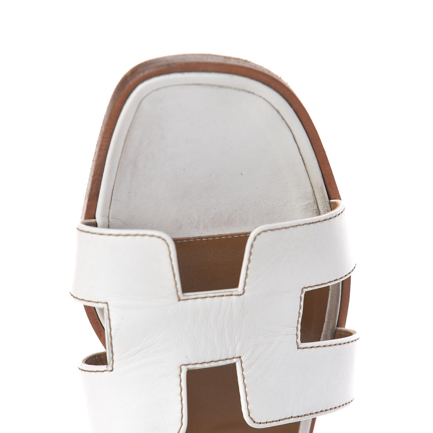Box Calfskin Oran Sandals 38.5 White