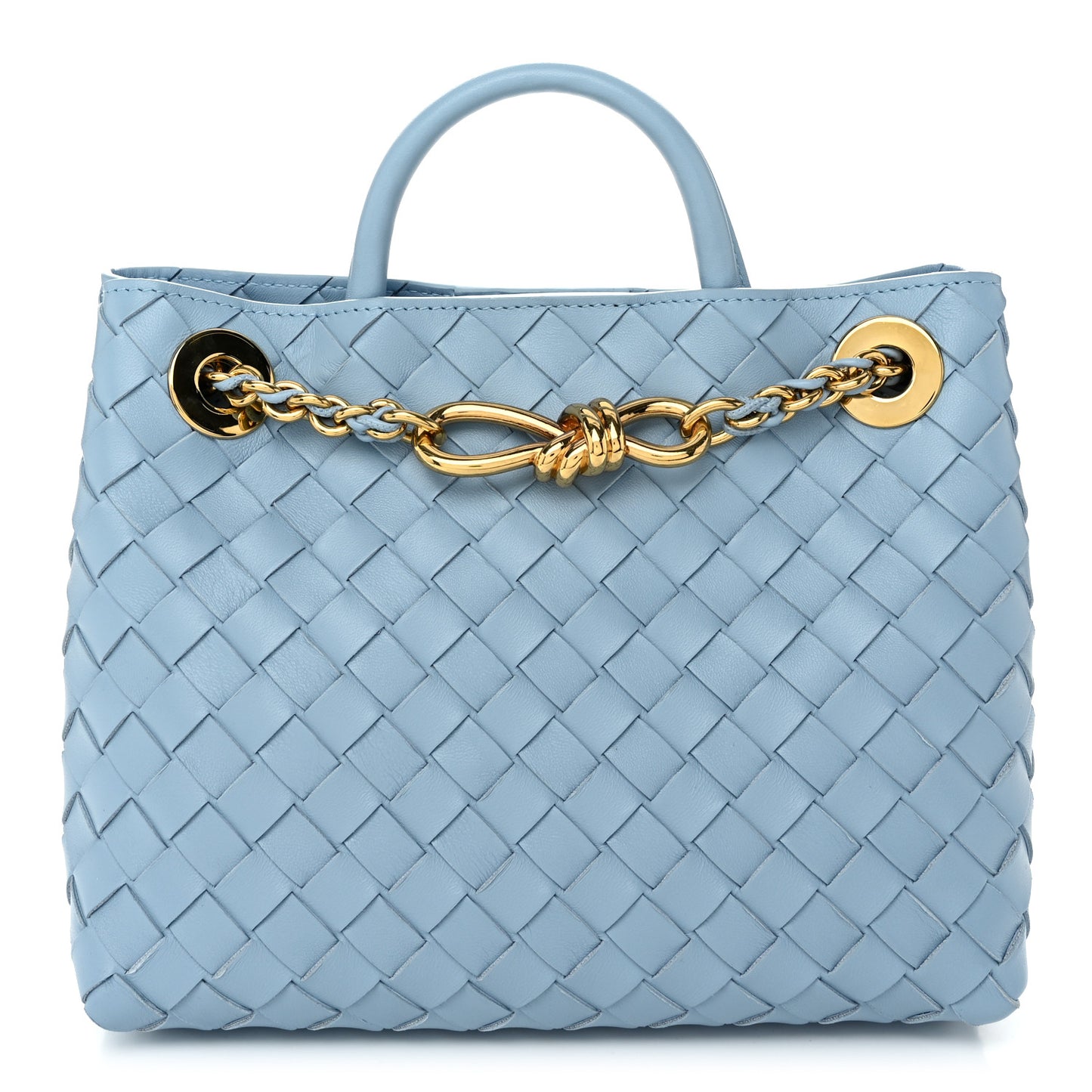 Nappa Intrecciato Small Andiamo Shoulder Bag Ice