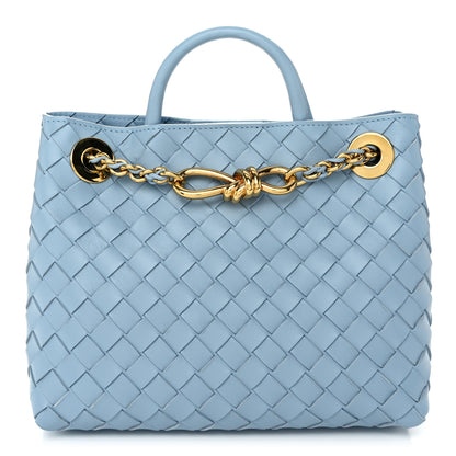 Bottega Veneta Nappa Intrecciato Small Andiamo Shoulder Bag Ice 1 of 9