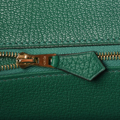 Hermes Taurillon Clemence Birkin 30 Vert Vertigo 18 of 34