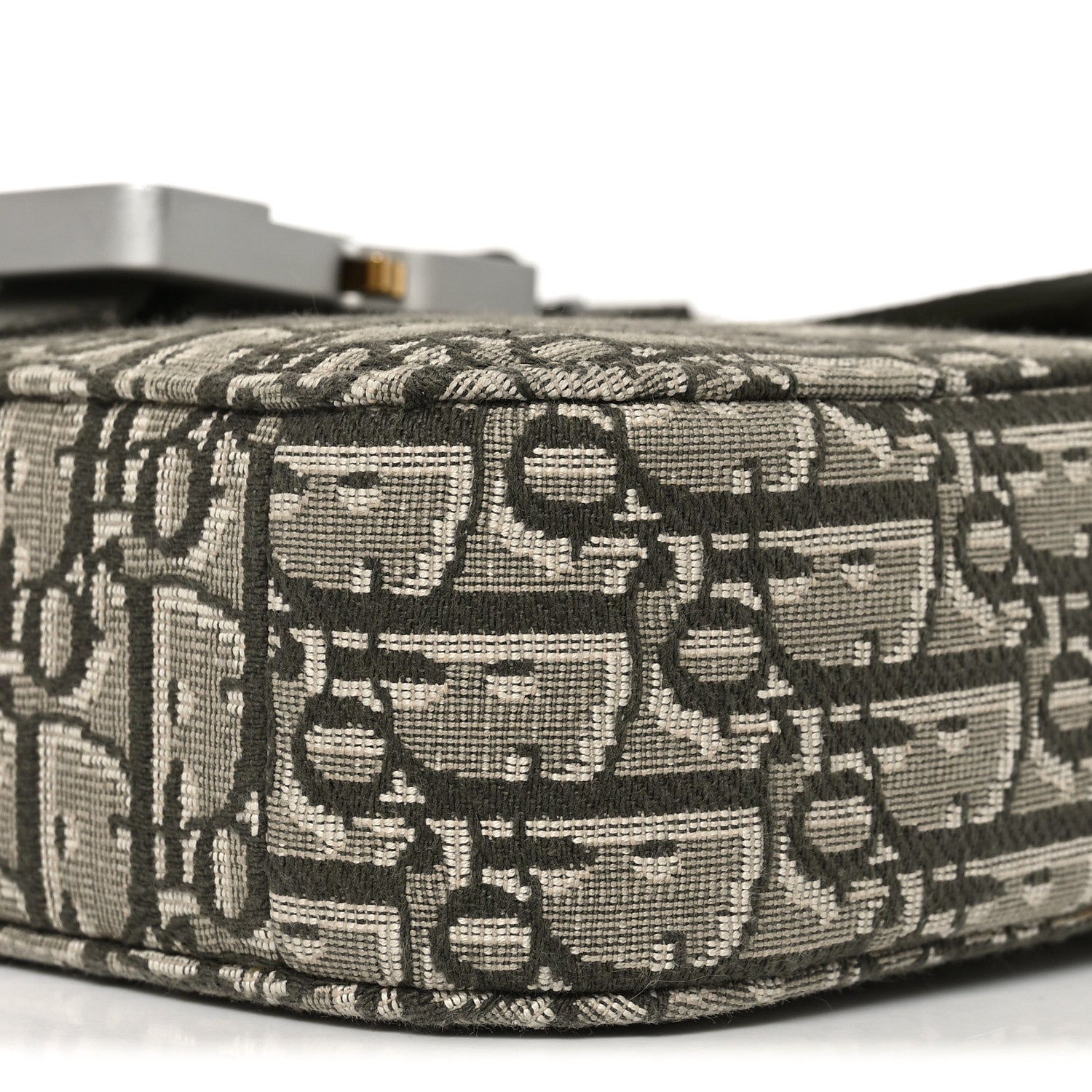 Christian Dior Oblique Jacquard Grained Calfskin Small Saddle