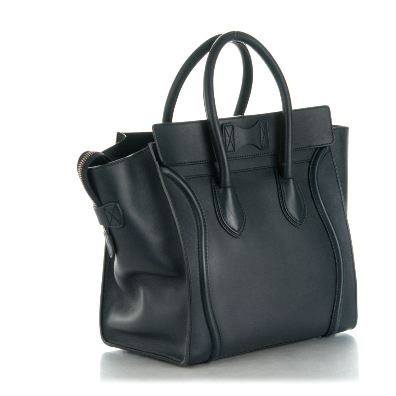 Celine Smooth Calfskin Mini Luggage Navy Blue 3 of 9