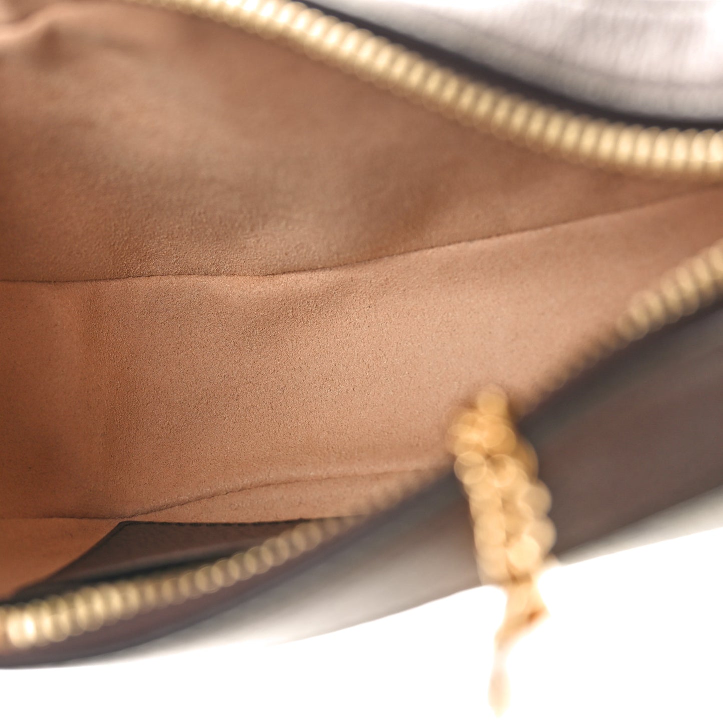 GG Supreme Monogram Textured Calfskin Web Mini Ophidia Half Moon Hobo Beige Ebony New Acero