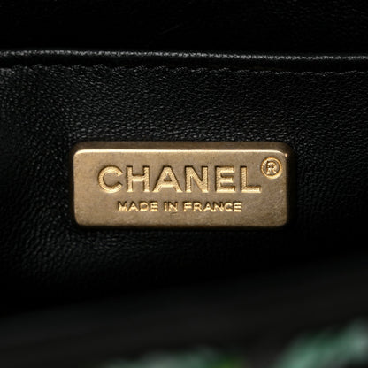 Chanel Sequin Mosaic Mini Rectangular Flap Green Black 6 of 11