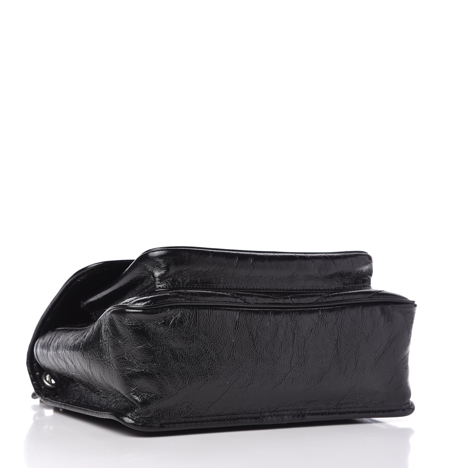 Saint Laurent Crinkled Calfskin Matelasse Monogram Medium Niki Chain Satchel Black 4 of 10
