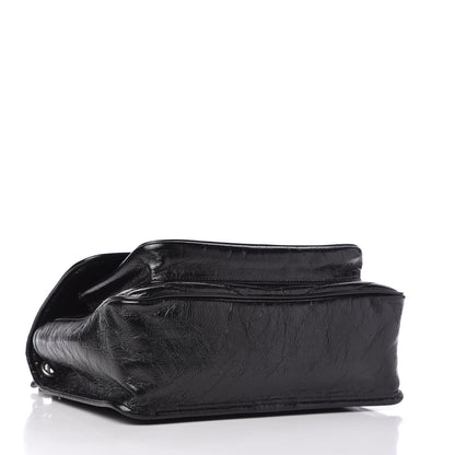 Saint Laurent Crinkled Calfskin Matelasse Monogram Medium Niki Chain Satchel Black 4 of 10