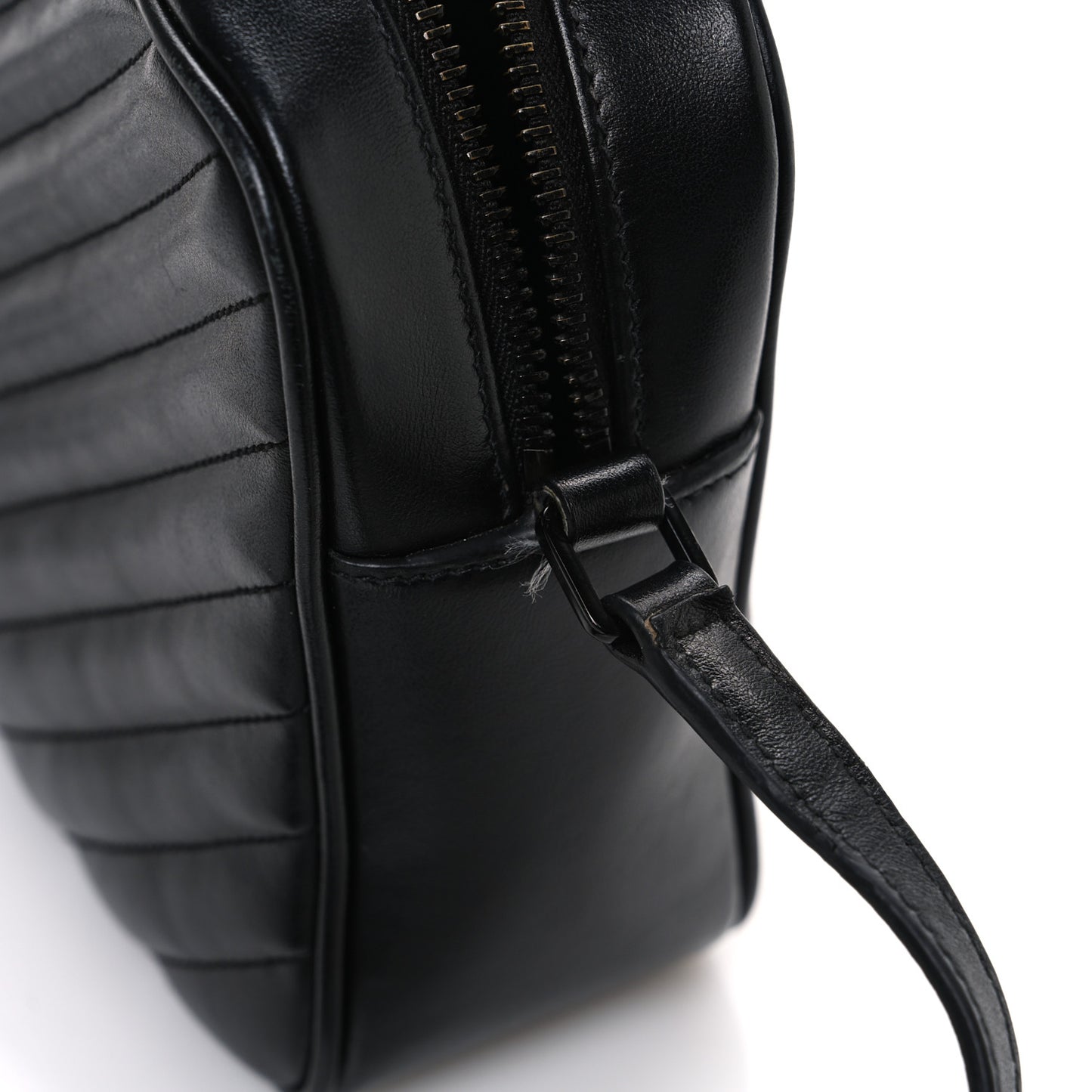 Calfskin Matelasse Monogram Monochrome Lou Camera Bag Black