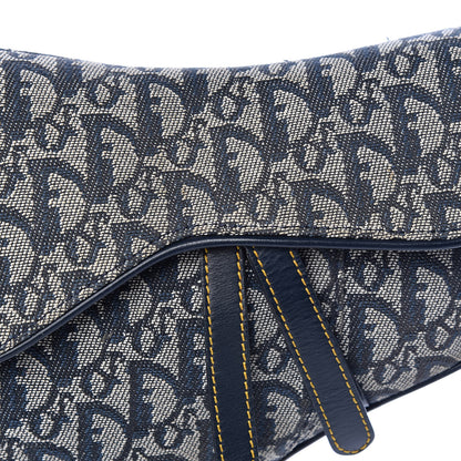 Christian Dior Monogram Saddle Bag Blue 6 of 9