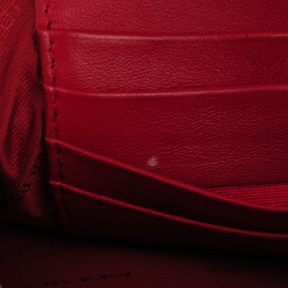 Burberry Horseferry Check Peyton Crossbody Clutch Bag Red 2 of 10