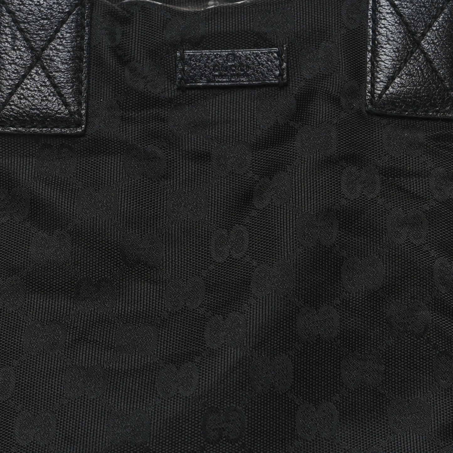 GG Monogram Small Web Handle Bucket Tote Black