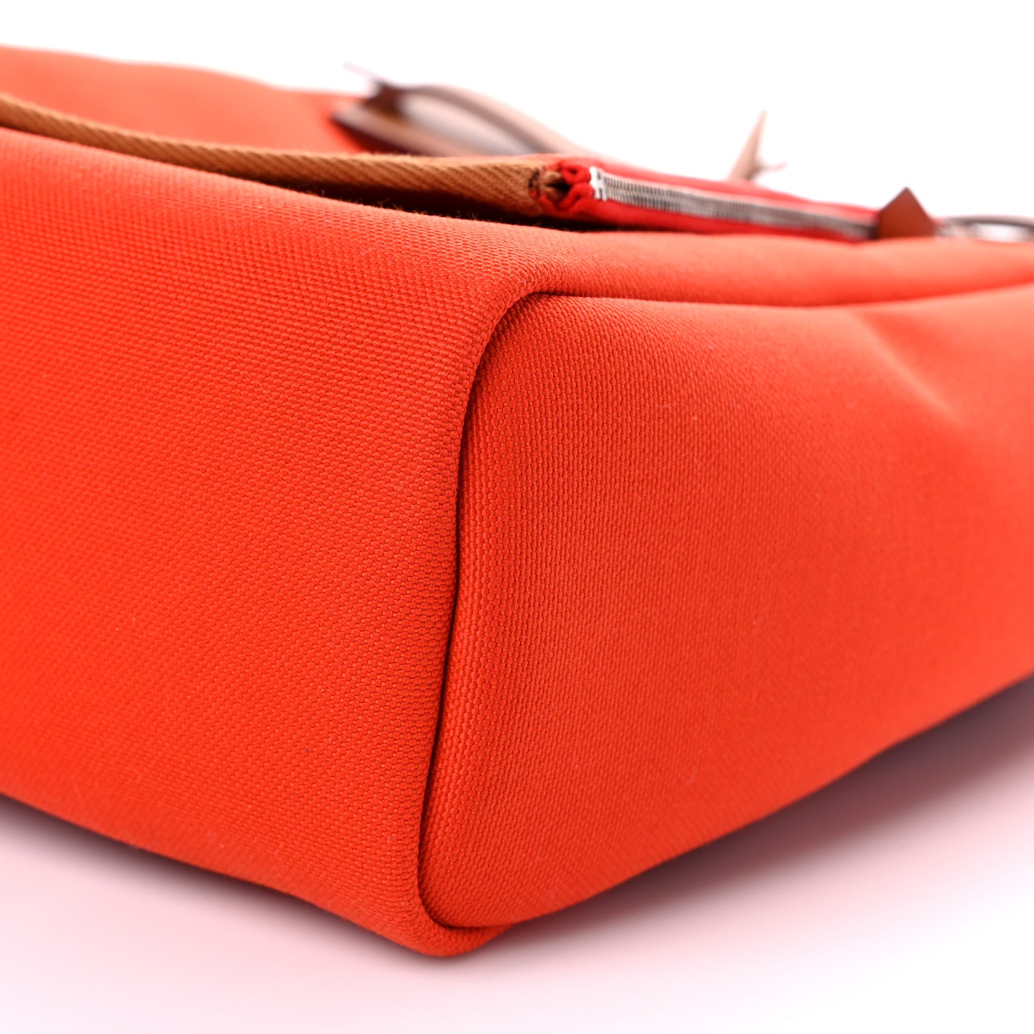 Hermes Military Toile Vache Hunter Herbag a Dos Zip Retourne Backpack Orange Mecano Fauve 9 of 10