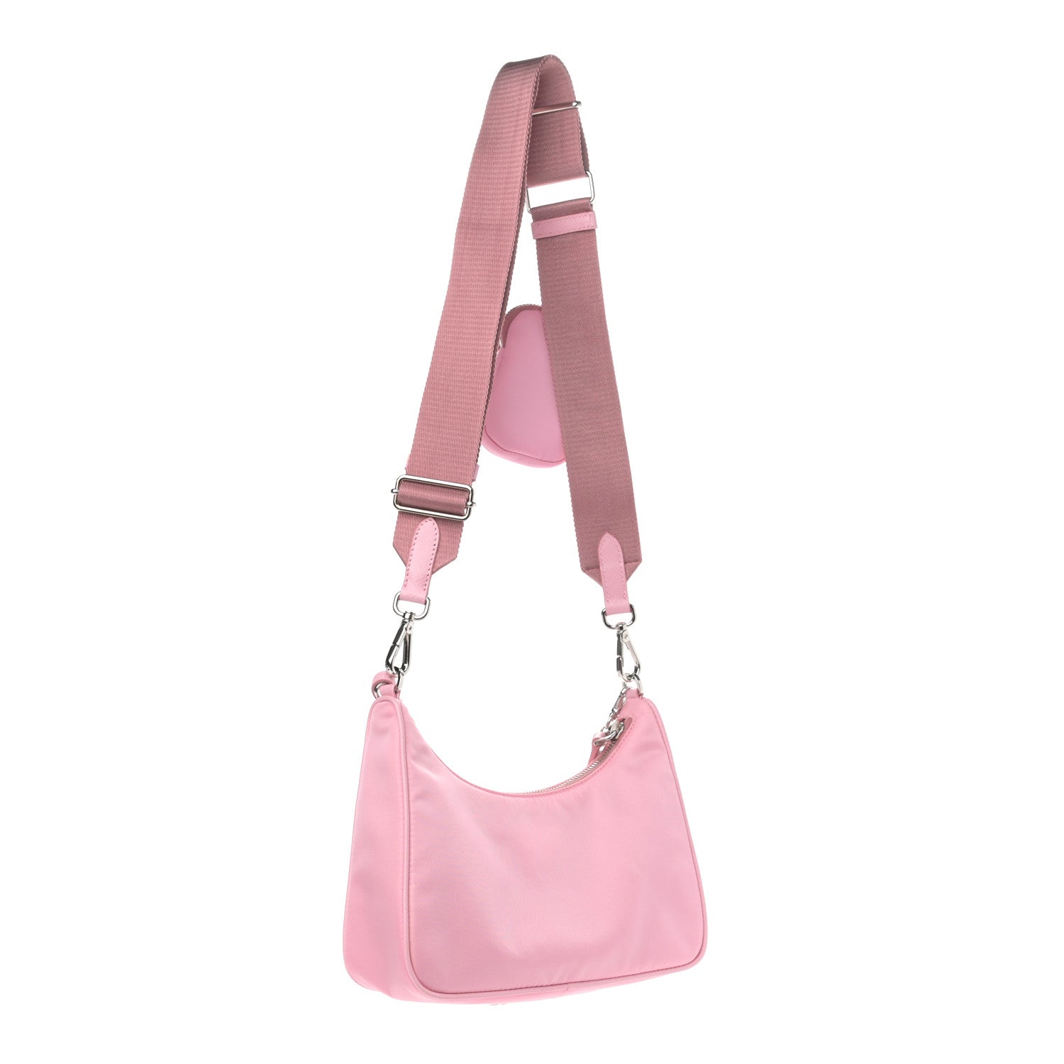 Prada Nylon Re-Edition 2005 Shoulder Bag Rosa 3 of 13