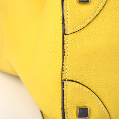 Celine Drummed Calfskin Mini Luggage Citron 23 of 26