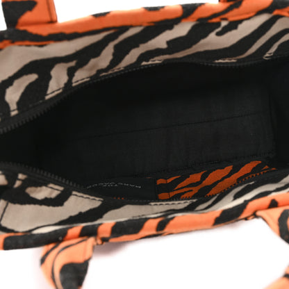 Marc Jacobs Cotton Canvas Zebra Tiger Print Medium The Traveler Tote Bag 5 of 12