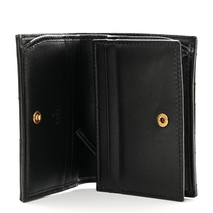 Gucci Calfskin Matelasse GG Marmont Card Case Wallet Black 5 of 8