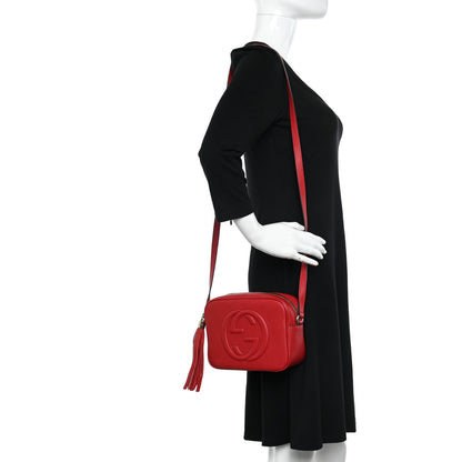Gucci Pebbled Calfskin Small Soho Disco Bag Tabasco Red 2 of 10