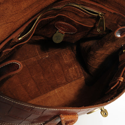 Mulberry Crocodile Embossed Bayswater Satchel Oak 5 of 10