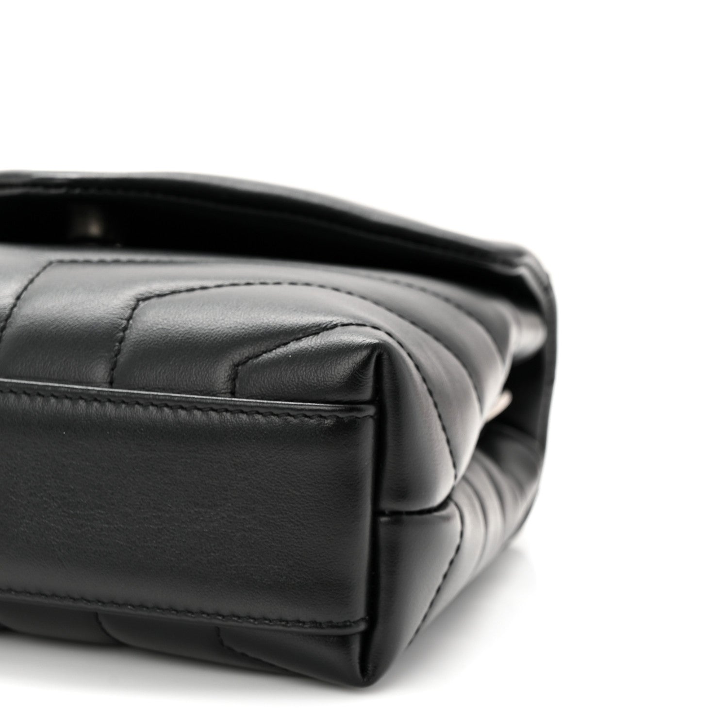 Saint Laurent Calfskin Y Quilted Monogram Toy Loulou Crossbody Bag Black 10 of 10