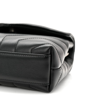 Saint Laurent Calfskin Y Quilted Monogram Toy Loulou Crossbody Bag Black 10 of 10