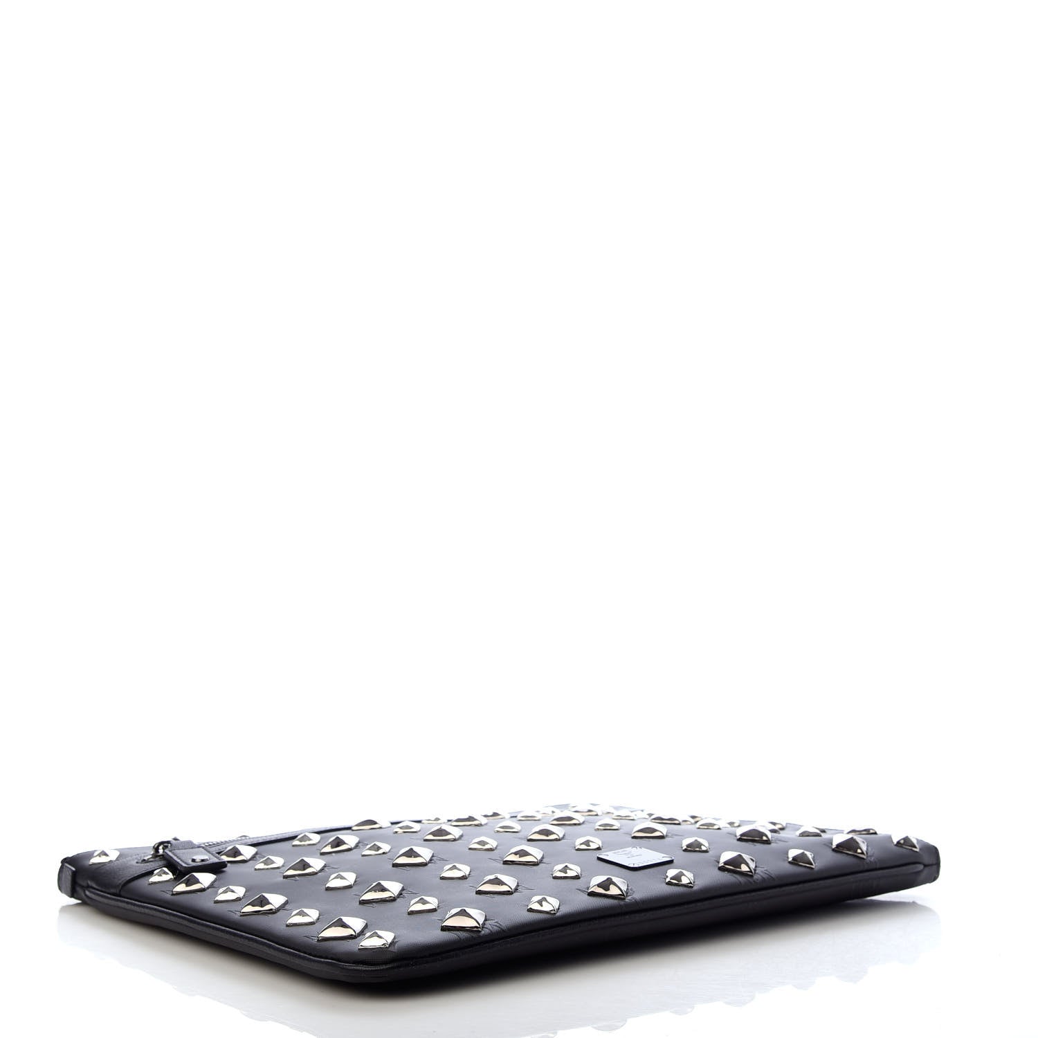 MCM Coated Canvas Studded Pouch Black 4 of 6
