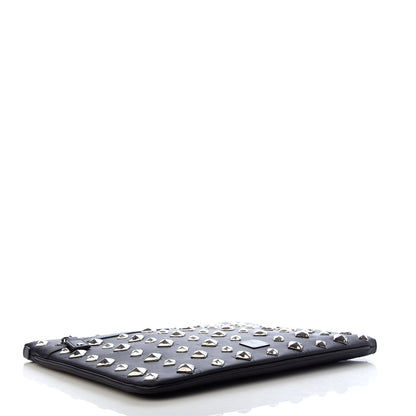 MCM Coated Canvas Studded Pouch Black 4 of 6