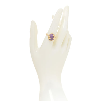 Tiffany 18K Yellow Gold Amethyst Paloma Picasso Olive Leaf Ring 57 8 2 of 5
