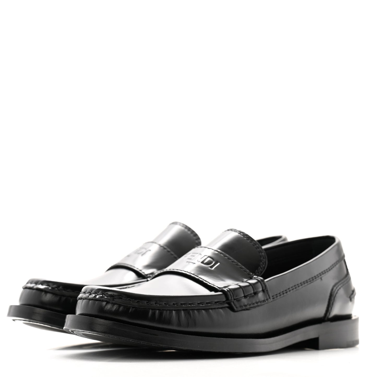 Vitello Logo Loafers 35.5 Black