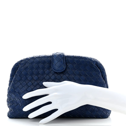 Bottega Veneta Nappa Intrecciato The Lauren 1980 Clutch Cobalt 2 of 6