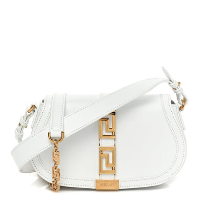 Versace Calfskin Medium Greca Goddess Shoulder Bag White 1 of 7
