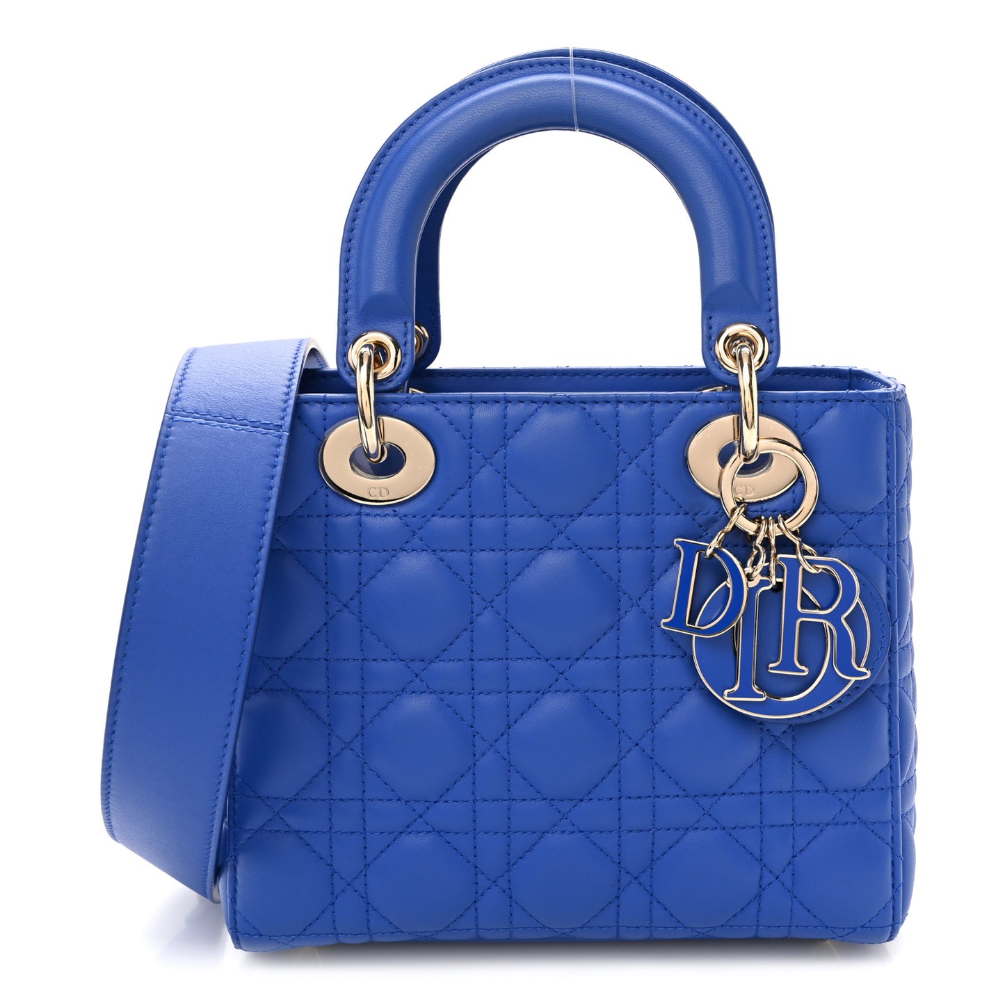 Lambskin Cannage Small My ABCDior Lady Dior Blue
