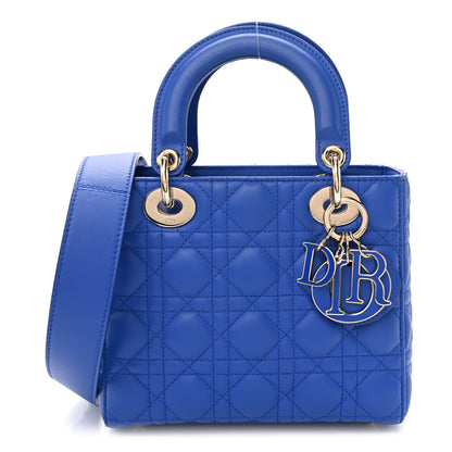 Christian Dior Lambskin Cannage Small My ABCDior Lady Dior Blue 1 of 11
