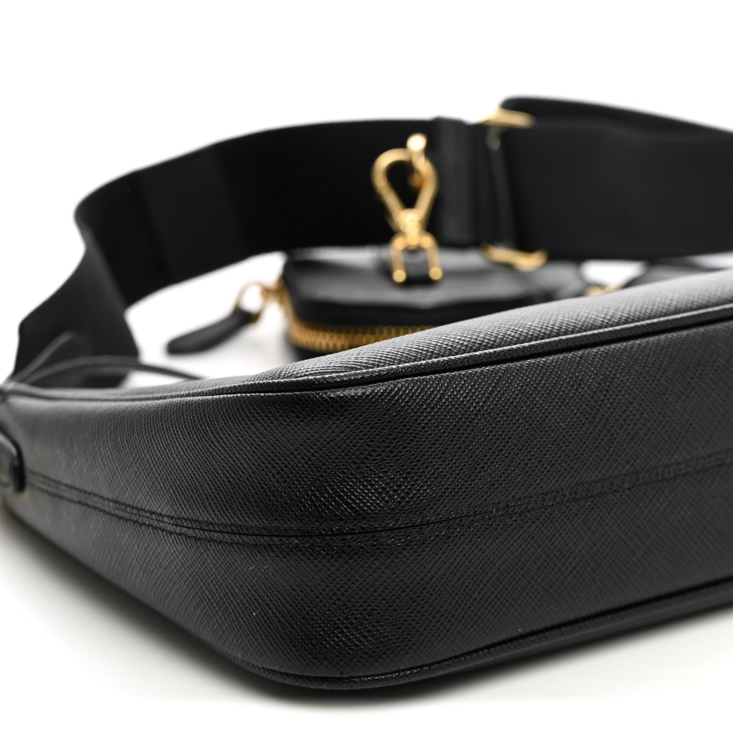 Prada Saffiano Lux Re-Edition 2005 Shoulder Bag Black 9 of 10