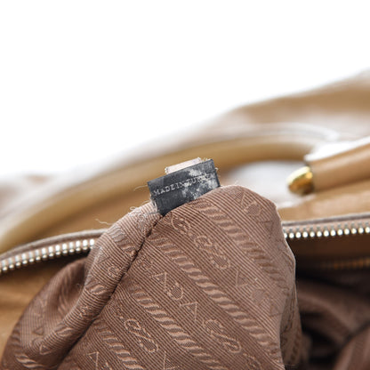 Prada Vitello Shine Shopping Satchel Giunco 8 of 13