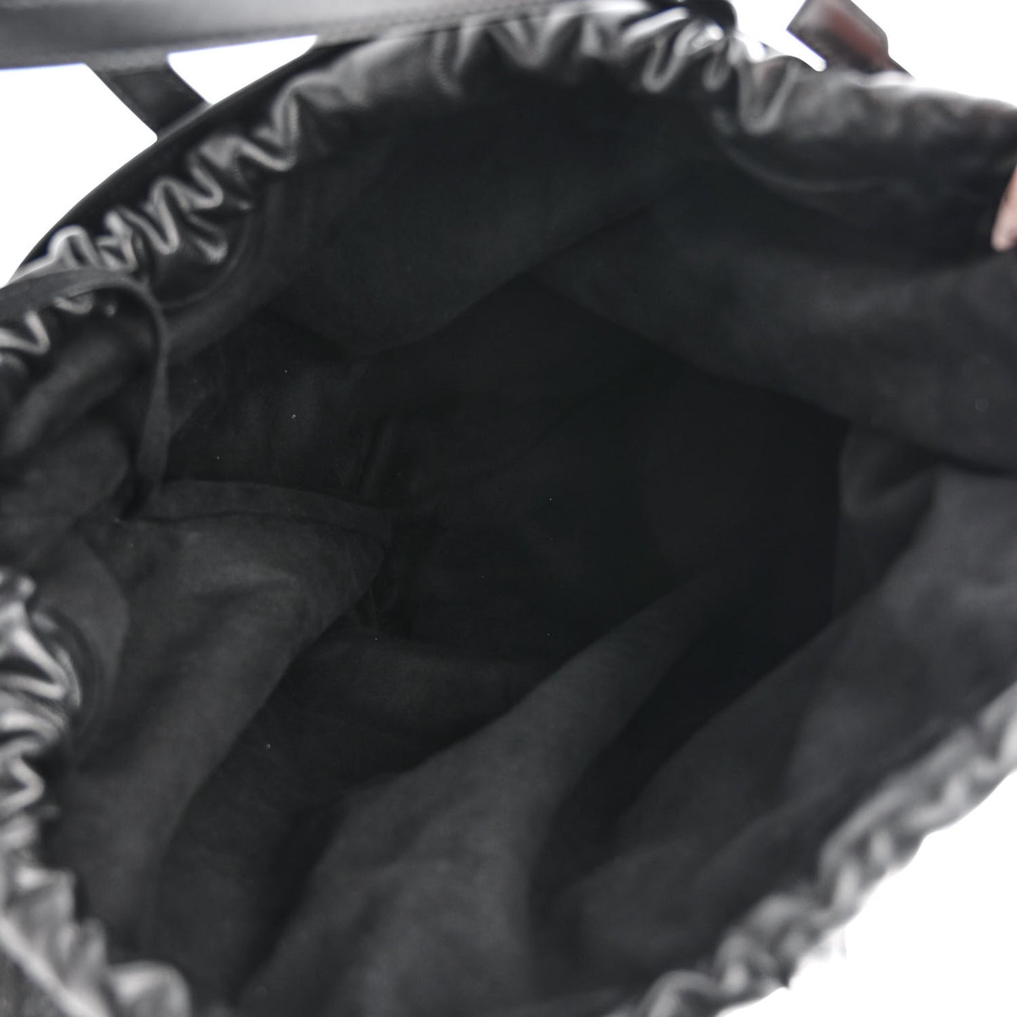 Linen Canvas Teddy Shopping Bag Black