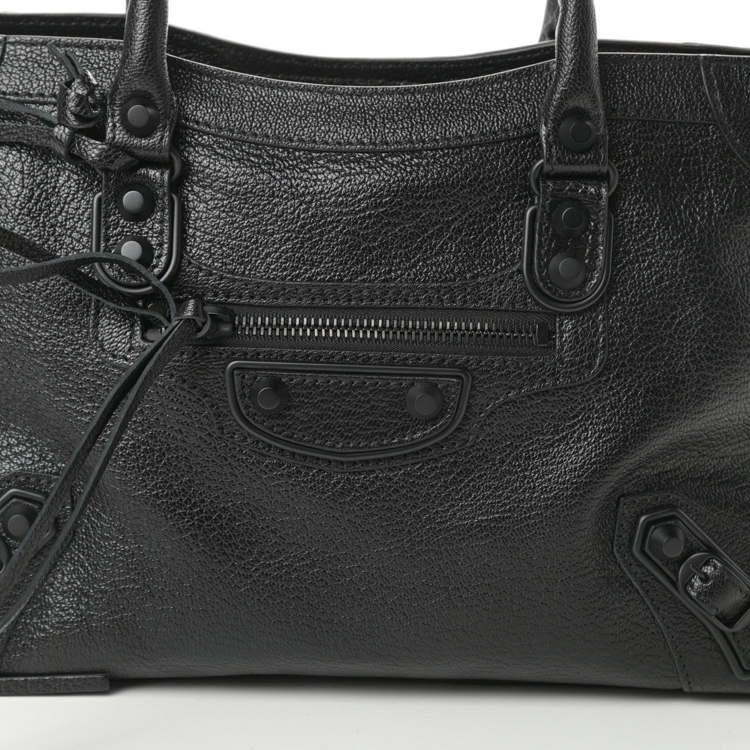 Balenciaga Chevre Black Metallic Edge Hardware S City Black 8 of 11