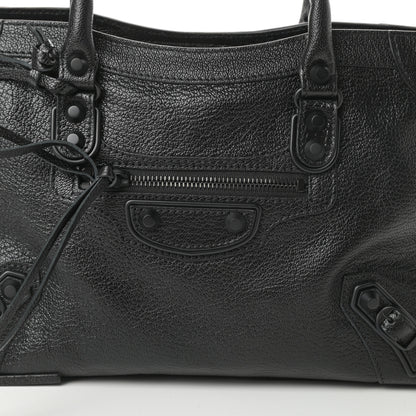 Balenciaga Chevre Black Metallic Edge Hardware S City Black 8 of 11