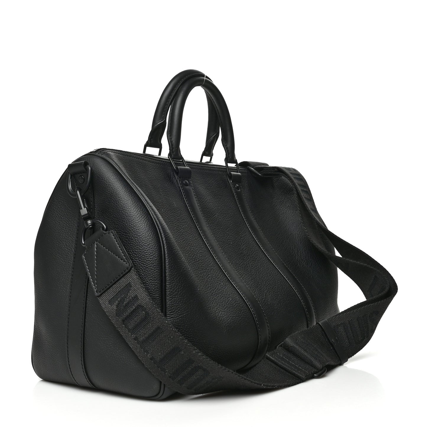 Grained Calfskin Aerogram Keepall Bandouliere 40 Black