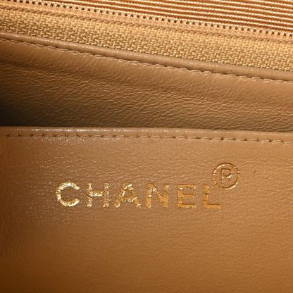 Chanel Lambskin Vertical Quilted Jumbo Single Flap Beige 7 of 10