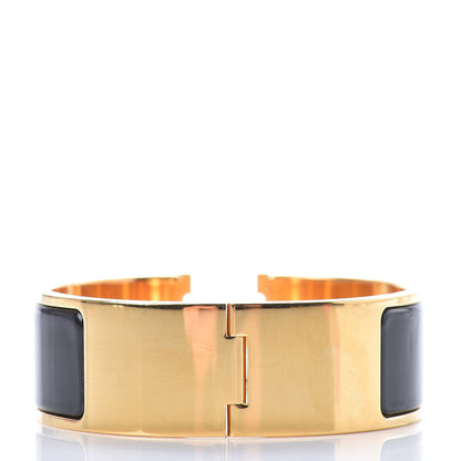 Hermes Enamel Wide Clic Clac H Bracelet PM Black 3 of 5